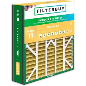 imageFilterbuy 20x25x5 Air Filter MERV 11 Allergen Defense 1Pack Pleated HVAC AC Furnace Air Filters for Honeywell FC100A1037 Lennox X6673 Carrier ampamp More Actual Size 1988 x 2475 x 438 Inches20x20x5 Actual 1963 x 2063 x 488