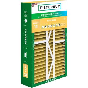 imageFilterbuy 20x25x5 Air Filter MERV 11 Allergen Defense 1Pack Pleated HVAC AC Furnace Air Filters for Honeywell FC100A1037 Lennox X6673 Carrier ampamp More Actual Size 1988 x 2475 x 438 Inches16x25x5 Actual 1538 x 2550 x 525