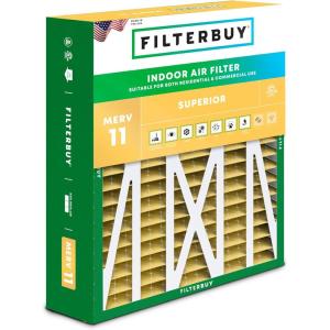 imageFilterbuy 20x25x5 Air Filter MERV 11 Allergen Defense 1Pack Pleated HVAC AC Furnace Air Filters for Honeywell FC100A1037 Lennox X6673 Carrier ampamp More Actual Size 1988 x 2475 x 438 Inches175x21x5