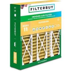 imageFilterbuy 20x25x5 Air Filter MERV 11 Allergen Defense 1Pack Pleated HVAC AC Furnace Air Filters for Honeywell FC100A1037 Lennox X6673 Carrier ampamp More Actual Size 1988 x 2475 x 438 Inches20x2525x35