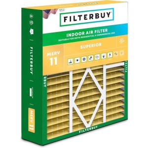 imageFilterbuy 20x25x5 Air Filter MERV 11 Allergen Defense 1Pack Pleated HVAC AC Furnace Air Filters for Honeywell FC100A1037 Lennox X6673 Carrier ampamp More Actual Size 1988 x 2475 x 438 Inches19x20x5