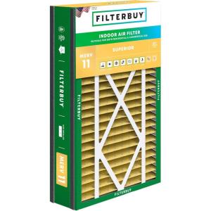 imageFilterbuy 20x25x5 Air Filter MERV 11 Allergen Defense 1Pack Pleated HVAC AC Furnace Air Filters for Honeywell FC100A1037 Lennox X6673 Carrier ampamp More Actual Size 1988 x 2475 x 438 Inches16x25x3