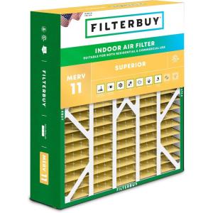 imageFilterbuy 20x25x5 Air Filter MERV 11 Allergen Defense 1Pack Pleated HVAC AC Furnace Air Filters for Honeywell FC100A1037 Lennox X6673 Carrier ampamp More Actual Size 1988 x 2475 x 438 Inches20x25x6
