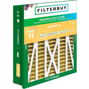 imageFilterbuy 20x25x5 Air Filter MERV 11 Allergen Defense 1Pack Pleated HVAC AC Furnace Air Filters for Honeywell FC100A1037 Lennox X6673 Carrier ampamp More Actual Size 1988 x 2475 x 438 Inches20x20x5 Actual 1838 x 1838 x 369