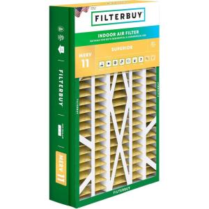 imageFilterbuy 20x25x5 Air Filter MERV 11 Allergen Defense 1Pack Pleated HVAC AC Furnace Air Filters for Honeywell FC100A1037 Lennox X6673 Carrier ampamp More Actual Size 1988 x 2475 x 438 Inches145x27x5