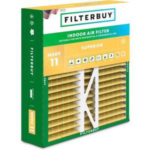 imageFilterbuy 20x25x5 Air Filter MERV 11 Allergen Defense 1Pack Pleated HVAC AC Furnace Air Filters for Honeywell FC100A1037 Lennox X6673 Carrier ampamp More Actual Size 1988 x 2475 x 438 Inches20x20x5 Actual 1963 x 1988 x 438