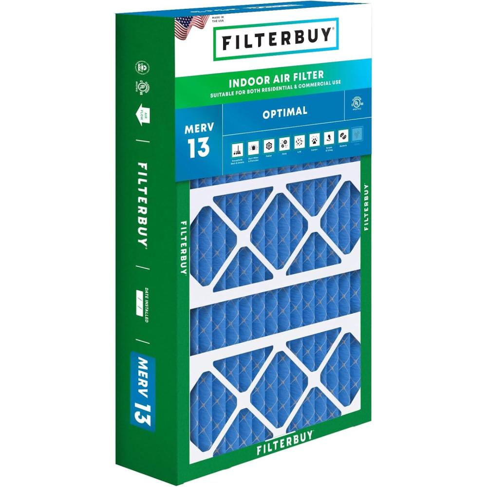 imageFilterbuy 10x17x2 Air Filter MERV 13 Optimal Defense 1Pack Pleated Outer Filters Replacement for WEN 3410902430272 Air Filtration System Actual Size 969 x 1656 x 175 Inches1575x2763x350