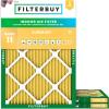 imageFilterbuy 10x15x1 Air Filter MERV 11 Allergen Defense 3Pack Pleated HVAC AC Furnace Air Filters Replacement Actual Size 950 x 1450 x 075 Inches