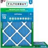 imageFilterbuy 10x16x1 Air Filter MERV 13 Optimal Defense 2Pack Pleated HVAC AC Furnace Air Filters Replacement Actual Size 950 x 1550 x 075 Inches