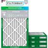 imageFilterbuy 10x18x2 Air Filter MERV 8 Dust Defense 4Pack Pleated HVAC AC Furnace Air Filters Replacement Actual Size 1000 x 1800 x 175 Inches