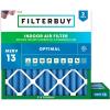 imageFilterbuy 1125x1125x2 Air Filter MERV 13 Optimal Defense 2Pack Pleated HVAC AC Furnace Air Filters Replacement Actual Size 1125 x 1125 x 175 Inches