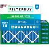 imageFilterbuy 1125x1125x2 Air Filter MERV 13 Optimal Defense 6Pack Pleated HVAC AC Furnace Air Filters Replacement Actual Size 1125 x 1125 x 175 Inches