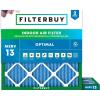 imageFilterbuy 1325x1325x1 Air Filter MERV 13 Optimal Defense 2Pack Pleated HVAC AC Furnace Air Filters Replacement Actual Size 1325 x 1325 x 075 Inches