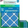 imageFilterbuy 1325x1775x1 Air Filter MERV 13 Optimal Defense 5Pack Pleated HVAC AC Furnace Air Filters Replacement Actual Size 1325 x 1775 x 075 Inches