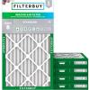 imageFilterbuy 14x36x2 Air Filter MERV 8 Dust Defense 5Pack Pleated HVAC AC Furnace Air Filters Replacement Actual Size 1350 x 3550 x 175 Inches