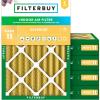 imageFilterbuy 16x2225x4 Air Filter MERV 11 Allergen Defense 5Pack Pleated HVAC AC Furnace Air Filters Replacement Actual Size 1600 x 2225 x 363 Inches