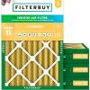 imageFilterbuy 1975x22x4 Air Filter MERV 11 Allergen Defense 4Pack Pleated HVAC AC Furnace Air Filters Replacement Actual Size 1975 x 2200 x 363 Inches