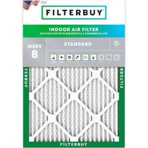 imageFilterbuy 10x16x1 Air Filter MERV 8 Dust Defense 1Pack Pleated HVAC AC Furnace Air Filters Replacement Actual Size 950 x 1550 x 075 Inches