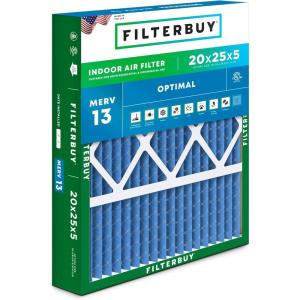 imageFilterbuy 10x17x2 Air Filter MERV 13 Optimal Defense 1Pack Pleated Outer Filters Replacement for WEN 3410902430272 Air Filtration System Actual Size 969 x 1656 x 175 Inches20x25x5 Actual 1988 x 2475 x 438