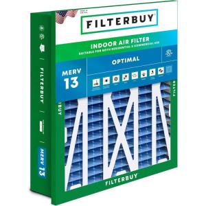 imageFilterbuy 10x17x2 Air Filter MERV 13 Optimal Defense 1Pack Pleated Outer Filters Replacement for WEN 3410902430272 Air Filtration System Actual Size 969 x 1656 x 175 Inches20x25x5 Actual 1838 x 2338 x 369