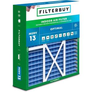 imageFilterbuy 10x17x2 Air Filter MERV 13 Optimal Defense 1Pack Pleated Outer Filters Replacement for WEN 3410902430272 Air Filtration System Actual Size 969 x 1656 x 175 Inches20x22x5