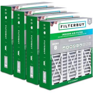 imageFilterbuy 10x17x2 Air Filter MERV 8 Dust Defense 4Pack Pleated Outer Filters Replacement for WEN 3410902430272 Air Filtration System Actual Size 969 x 1656 x 175 Inches20x2525x35