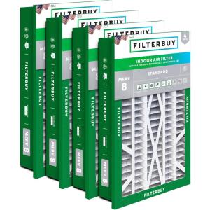 imageFilterbuy 10x17x2 Air Filter MERV 8 Dust Defense 4Pack Pleated Outer Filters Replacement for WEN 3410902430272 Air Filtration System Actual Size 969 x 1656 x 175 Inches20x30x5