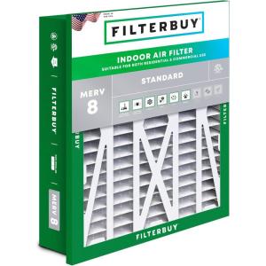 imageFilterbuy 145x27x5 Air Filter MERV 8 Dust Defense 1Pack Pleated HVAC AC Furnace Air Filters for Trane American Standard Honeywell and Accumulair Actual Size 1406 x 2613 x 497 Inches20x20x5 Actual 1838 x 1838 x 369