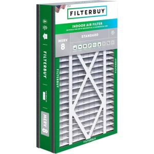 imageFilterbuy 145x27x5 Air Filter MERV 8 Dust Defense 1Pack Pleated HVAC AC Furnace Air Filters for Trane American Standard Honeywell and Accumulair Actual Size 1406 x 2613 x 497 Inches16x25x3
