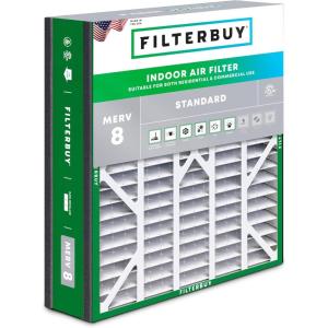 imageFilterbuy 145x27x5 Air Filter MERV 8 Dust Defense 1Pack Pleated HVAC AC Furnace Air Filters for Trane American Standard Honeywell and Accumulair Actual Size 1406 x 2613 x 497 Inches20x20x5 Actual 1963 x 2063 x 488