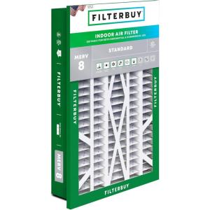 imageFilterbuy 145x27x5 Air Filter MERV 8 Dust Defense 1Pack Pleated HVAC AC Furnace Air Filters for Trane American Standard Honeywell and Accumulair Actual Size 1406 x 2613 x 497 Inches20x30x5