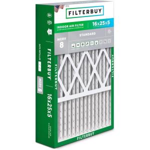 imageFilterbuy 145x27x5 Air Filter MERV 8 Dust Defense 1Pack Pleated HVAC AC Furnace Air Filters for Trane American Standard Honeywell and Accumulair Actual Size 1406 x 2613 x 497 Inches16x25x5 Actual 1575 x 2475 x 438