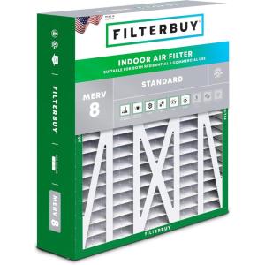 imageFilterbuy 145x27x5 Air Filter MERV 8 Dust Defense 1Pack Pleated HVAC AC Furnace Air Filters for Trane American Standard Honeywell and Accumulair Actual Size 1406 x 2613 x 497 Inches175x21x5