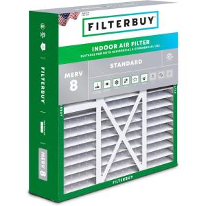 imageFilterbuy 145x27x5 Air Filter MERV 8 Dust Defense 1Pack Pleated HVAC AC Furnace Air Filters for Trane American Standard Honeywell and Accumulair Actual Size 1406 x 2613 x 497 Inches16x20x5