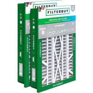 imageFilterbuy 145x27x5 Air Filter MERV 8 Dust Defense 2Pack Pleated HVAC AC Furnace Air Filters for Trane American Standard Honeywell and Accumulair Actual Size 1406 x 2613 x 497 Inches16x25x5 Actual 1438 x 2338 x 369