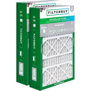imageFilterbuy 145x27x5 Air Filter MERV 8 Dust Defense 2Pack Pleated HVAC AC Furnace Air Filters for Trane American Standard Honeywell and Accumulair Actual Size 1406 x 2613 x 497 Inches17x26x4