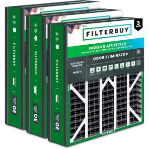 imageFilterbuy 16x25x5 Air Filter MERV 8 MPR 700 Odor Eliminator 3Pack Pleated HVAC AC Furnace Filters wActivated Carbon for Trion Air Bear 255649105 ampamp More Actual Size 1563 x 2413 x 48820x20x5 Actual 1963 x 2063 x 488