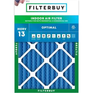 imageFilterbuy 215x2325x2 Air Filter MERV 13 Optimal Defense 1Pack Pleated HVAC AC Furnace Air Filters Replacement Actual Size 2150 x 2325 x 175 Inches