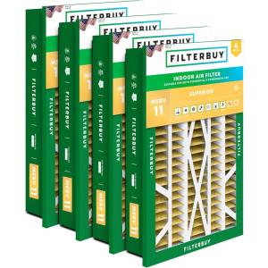 imageFilterbuy 21x215x5 Air Filter MERV 11 Allergen Defense 4Pack Pleated HVAC AC Furnace Air Filters Replacement for Trane Perfect Fit ampamp American Standard Actual Size 2000 x 2109 x 497 Inches20x30x5