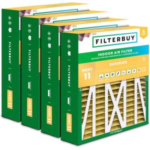 imageFilterbuy 21x215x5 Air Filter MERV 11 Allergen Defense 4Pack Pleated HVAC AC Furnace Air Filters Replacement for Trane Perfect Fit ampamp American Standard Actual Size 2000 x 2109 x 497 Inches175x21x5