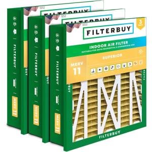 imageFilterbuy 21x235x5 Air Filter MERV 11 Allergen Defense 3Pack Pleated HVAC AC Furnace Air Filters Replacement for Trane Perfect Fit ampamp American Standard Actual Size 2000 x 2309 x 497 Inches20x20x5 Actual 1838 x 1838 x 369