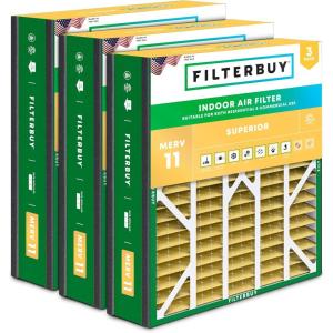imageFilterbuy 21x235x5 Air Filter MERV 11 Allergen Defense 3Pack Pleated HVAC AC Furnace Air Filters Replacement for Trane Perfect Fit ampamp American Standard Actual Size 2000 x 2309 x 497 Inches20x20x5 Actual 1963 x 2063 x 488