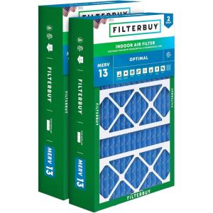 imageFilterbuy 21x235x5 Air Filter MERV 13 Optimal Defense 2Pack Pleated HVAC AC Furnace Air Filters Replacement for Trane Perfect Fit ampamp American Standard Actual Size 2000 x 2309 x 497 Inches17x26x4