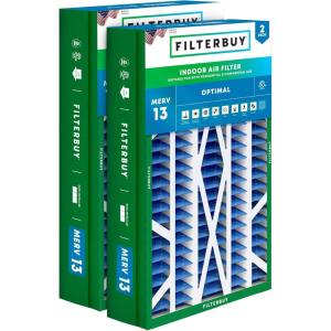 imageFilterbuy 21x235x5 Air Filter MERV 13 Optimal Defense 2Pack Pleated HVAC AC Furnace Air Filters Replacement for Trane Perfect Fit ampamp American Standard Actual Size 2000 x 2309 x 497 Inches145x27x5