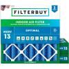 imageFilterbuy 1125x1125x4 Air Filter MERV 13 Optimal Defense 3Pack Pleated HVAC AC Furnace Air Filters Replacement Actual Size 1125 x 1125 x 363 Inches