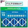 imageFilterbuy 16x16x4 Air Filter MERV 13 Optimal Defense 1Pack Pleated HVAC AC Furnace Air Filters Replacement Actual Size 1550 x 1550 x 363 Inches