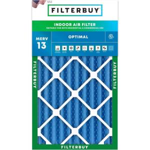imageFilterbuy 10x30x4 Air Filter MERV 13 Optimal Defense 1Pack Pleated HVAC AC Furnace Air Filters Replacement Actual Size 950 x 2950 x 363 Inches