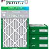 imageFilterbuy 1275x21x4 Air Filter MERV 8 MPR 700 Dust Defense Replacement 4Pack Electrostatic Pleated HVAC AC Furnace Filters Made in USA Actual Size 1275 x 2100 x 363