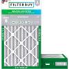 imageFilterbuy 12x22x4 Air Filter MERV 8 MPR 700 Dust Defense Replacement 2Pack Electrostatic Pleated HVAC AC Furnace Filters Made in USA Actual Size 1200 x 2200 x 363
