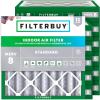 imageFilterbuy 16x16x4 Air Filter MERV 8 MPR 700 Dust Defense Replacement 12Pack Electrostatic Pleated HVAC AC Furnace Filters Made in USA Actual Size 1550 x 1550 x 363